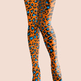 Viken Načrt Oranžna Džungla Leopard Legice Nogavice