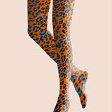 Viken Načrt Oranžna Džungla Leopard Legice Nogavice