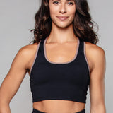 Stride Piped Tank Bra črna/rjava