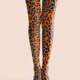 Viken Načrt Oranžna Džungla Leopard Legice Nogavice