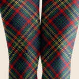Vikend načrt Smaragdni tartan elegantne nogavice, pajkice
