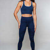 Stride Piped Tank Bra Mornarsko modra / bela