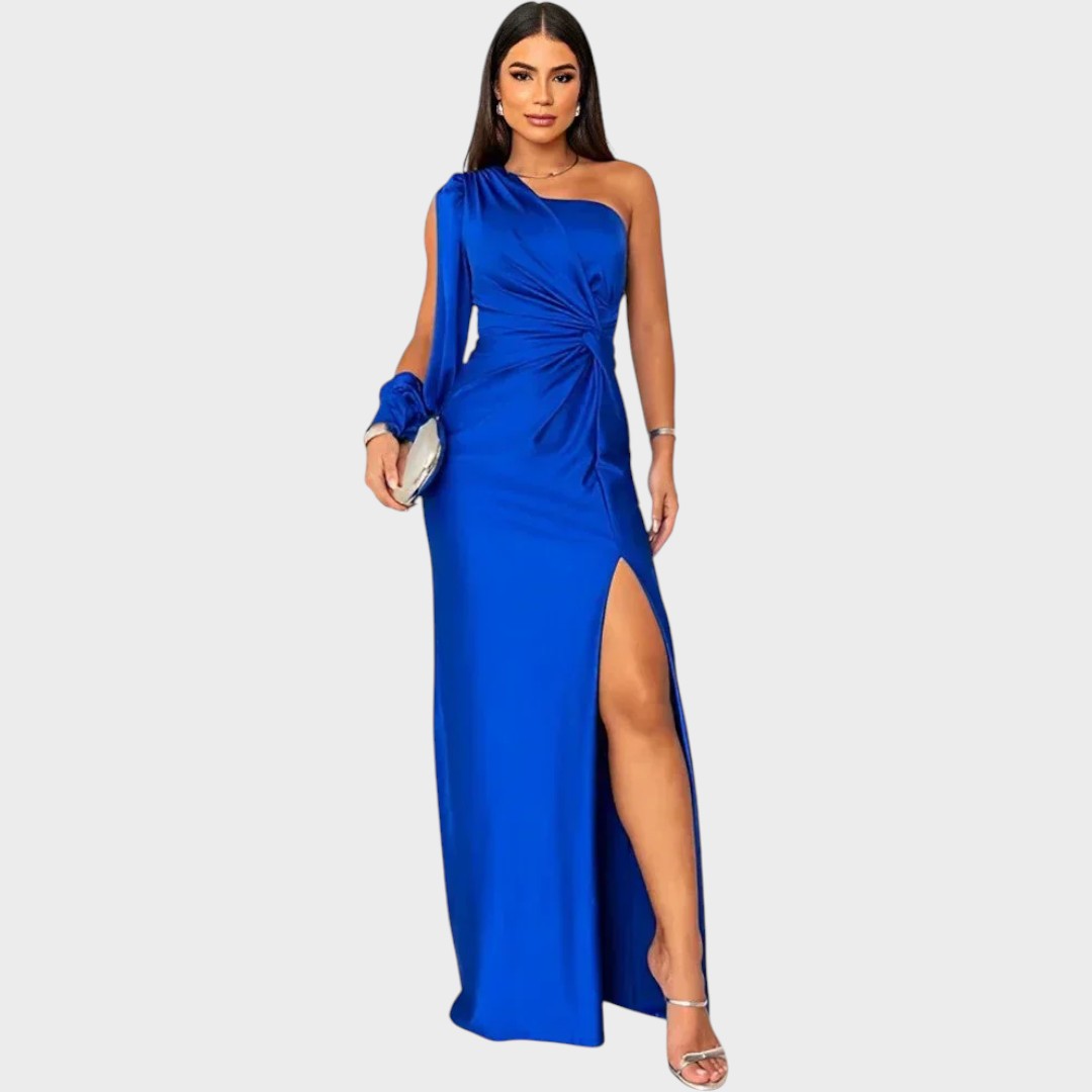Marica – Elegantti pitkä mekko yhdelle olalle