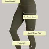 Elevate All Day Ultra High Rise 7/8 Leggings Olive Green