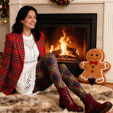 Vikend načrt Smaragdni tartan elegantne nogavice, pajkice