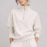 Supersoft Half Zip Sweatshirt Oat Marl