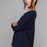 Supersoft Longline Huppari Tummansininen