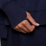 Supersoft Longline Huppari Tummansininen
