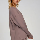 Supersoft Longline Sweatshirt Taupe